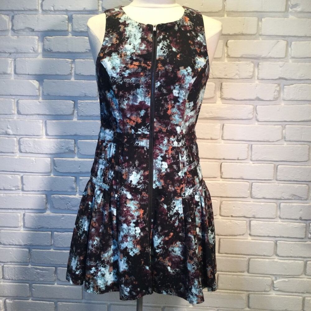 Bcbgeneration Brulee Multi Front Zip Mini Dress 8 - image 2